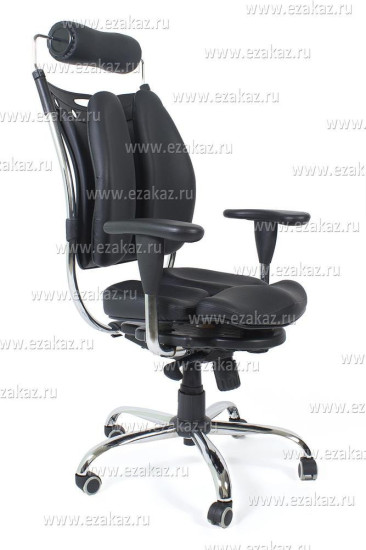 Ортопедическое кресло «Ареззо» (Arezzo) (Искусственная чёрная кожа)