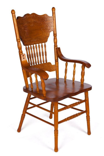 Стул с подлокотниками деревянный 217 А (Дуб в красноту)