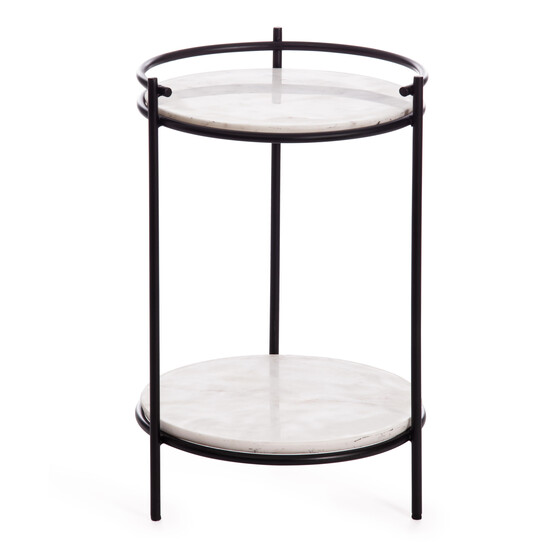 Столик кофейный Secret De Maison FASELIS ( mod. 11886 ) (черный/белый мрамор)