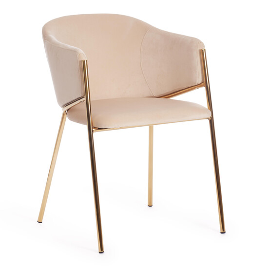 Кресло KRONOS (mod. 8158) (бежевый/золотые ножки, V062-4)