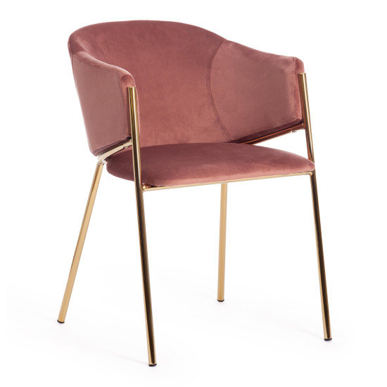 Кресло KRONOS (mod. 8158) (коралловый/золотые ножки, V062-23)