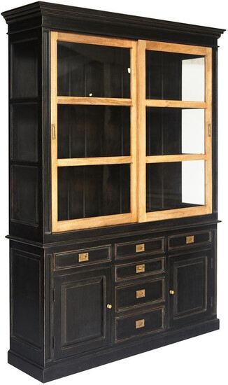 Буфет Secret de Maison BLACK LABEL (mod. WA-0021N) дерево акация, манго, мдф, 166х48х230 см, черный/натуральный