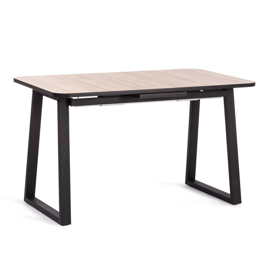 Стол MALTIDO ЛДСП/HPL/металл, 130 х 75+30 х 75 см, Агат серый/чёрный