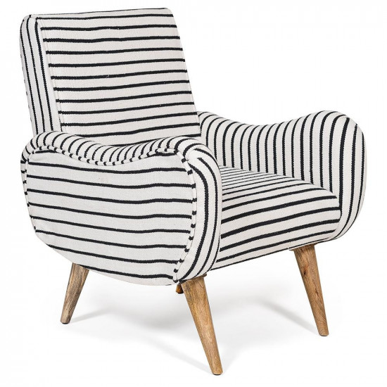 Кресло Secret De Maison «Sondrio» (black/white stripes) (Alba black/white stripes)