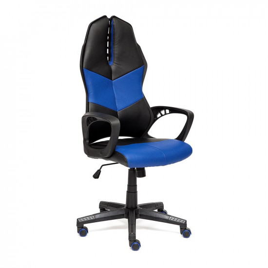 Кресло компьютерное «iWheel» (blue) (Чёрно-синяя искусственная кожа)