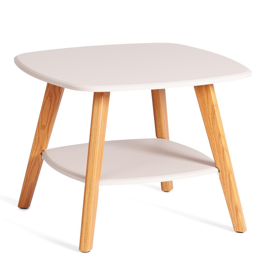 Журнальный стол RIO мдф, 65х65х50 см,  крем/дуб светлый