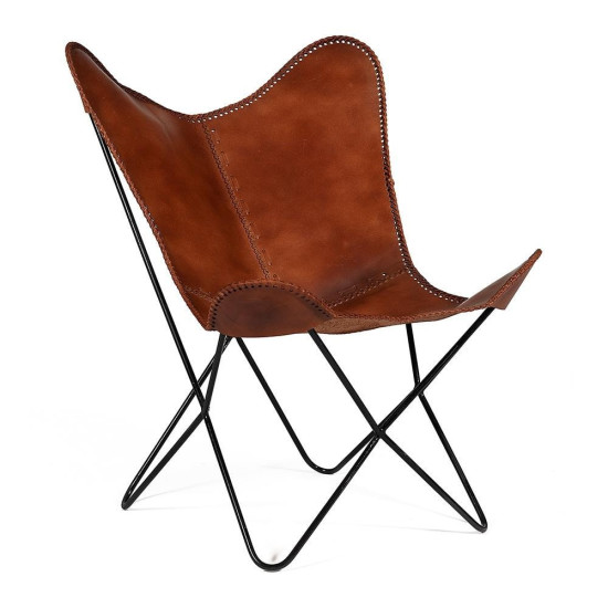 Кресло Secret De Maison «Newton» (951) со съемным чехлом из натуральной кожи (Античный светлый)