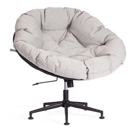 Кресло CLOUDE рогожка/металл, 97х98х90-96см, серо-бежевый, 3M 16/2