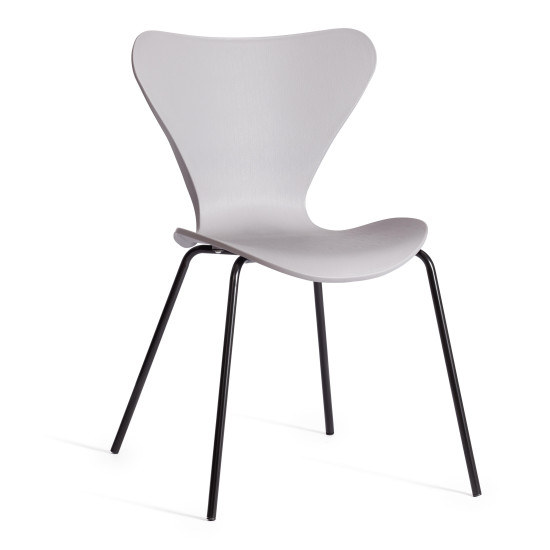 Стул Jacobsen (mod DC 102-1) пластик/металл, 45 х 54.5 х 80 см, Grey (Cерый) /Black (Черный)