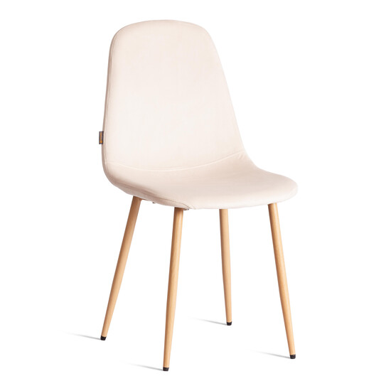 Стул BREEZE (mod. JSC-58) Велюр/металл , 44 х 53 х 86 см, Creamy (кремовый) HLR 5 / натуральный