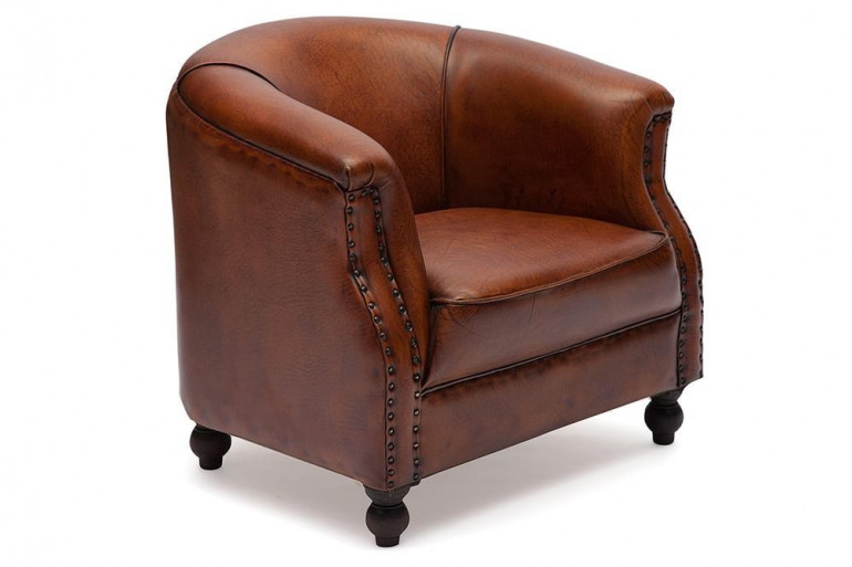 Кресло Secret De Maison «Йорк» (York) 4712 из натуральной кожи (Коричневый «Лофт»)