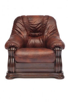 Кресло из натуральной кожи «Гольцмаер» (Golzmayer) (Коричневая натуральная кожа)