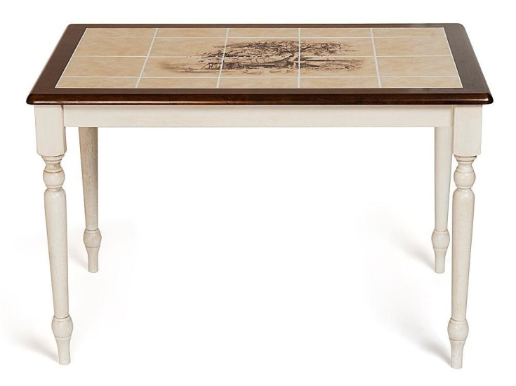 Стол обеденный с плиткой СТ 3045P античный (Дерево)