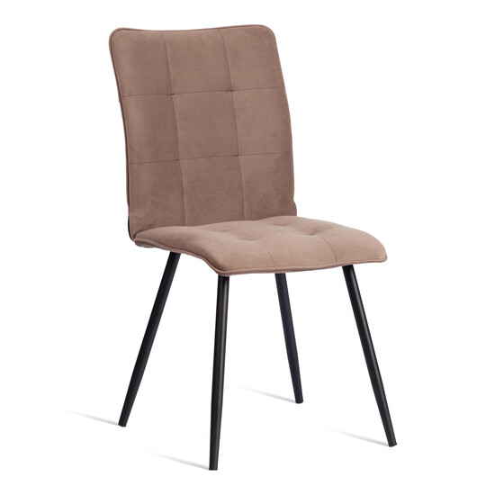Стул обеденный Bari разборный, ткань велюр, 44х60х91, бежевый/черный, (Porsche 5)