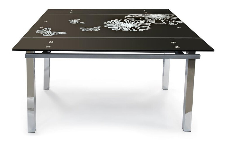 Стол обеденный стеклянный TB017-8 (Чёрный)