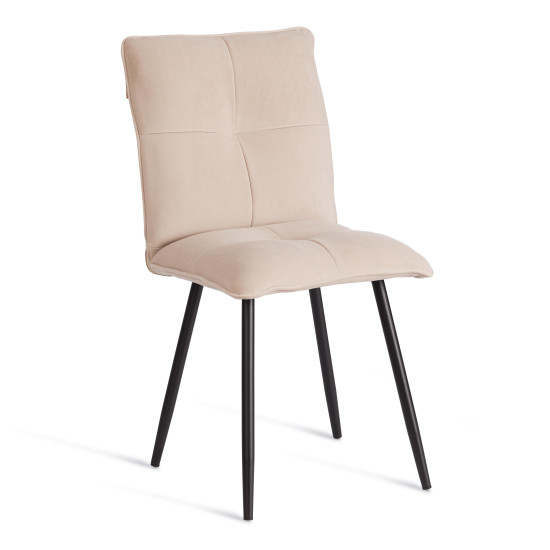 Стул обеденный Sweet LT, флок , бежевый/черный, 7, 50х55х93