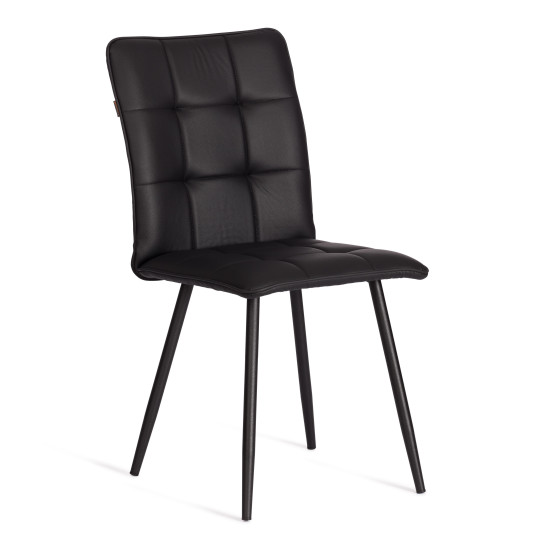 Стул обеденный Bari LT, экокожа, черная, 41х55х89 см