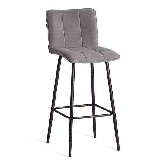 Барный стул  Bari/Бари велюр, серый, 29, 45х56х110 см