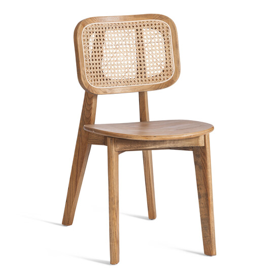 Стул ODIN (mod.XMS-CB2828) дерево вяз/ротанг, 42х45х78 см, Груша (№3)