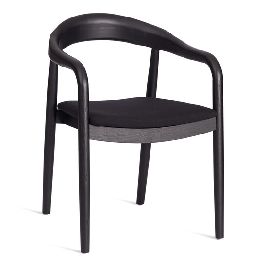 Стул BALDUR (mod.XMS-CB2921D) дерево вяз/ткань лен, 49х52х76,5 см, черный/черный лен