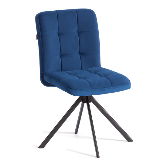Стул обеденный Medeo поворотный механизм 360, велюр, Blue (синий)