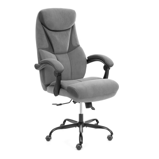 Кресло Cambridge metalBL велюр/ткань, серый, 29/12