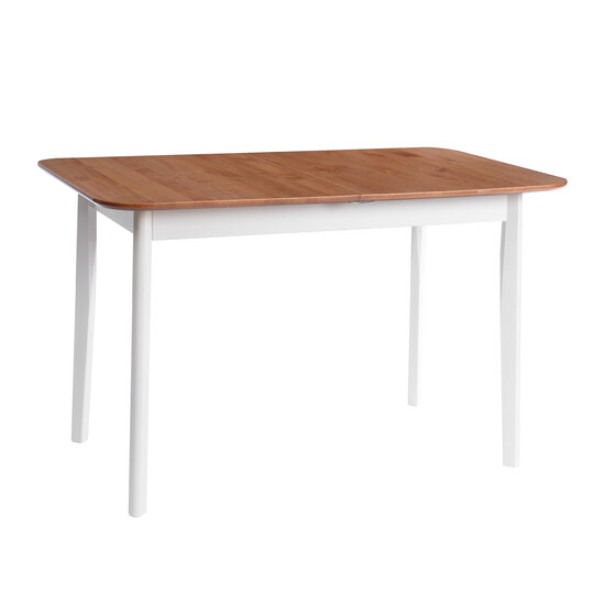 Стол Соната Люкс раздвижной/Sonata Lux extension table, 120х75х73 см массив сосны, антик/белый, 120-(150)х75х73 см