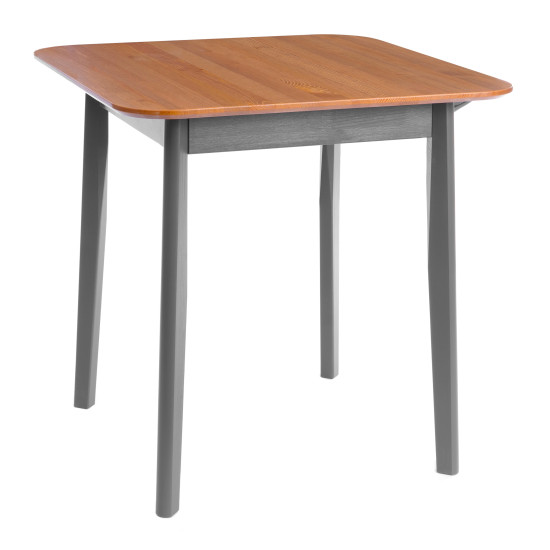 Стол Соната Люкс/ Sonata Lux table, 75х75х73 см массив сосны, антик /графит, 75х75х73 см