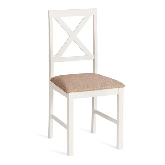 Стул обеденный Хадсон/Hudson  дерево гевея/мдф, ivory white (слоновая кость), ткань кор.-зол. (1505-9), 44x42x89 см