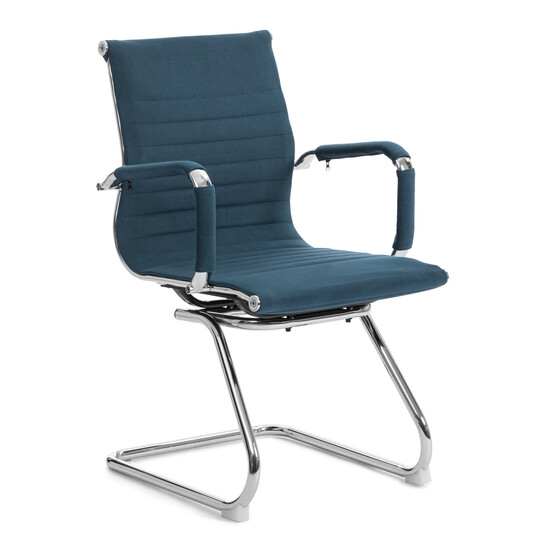 Кресло Urban S (на полозьях) велюр, синий, 32