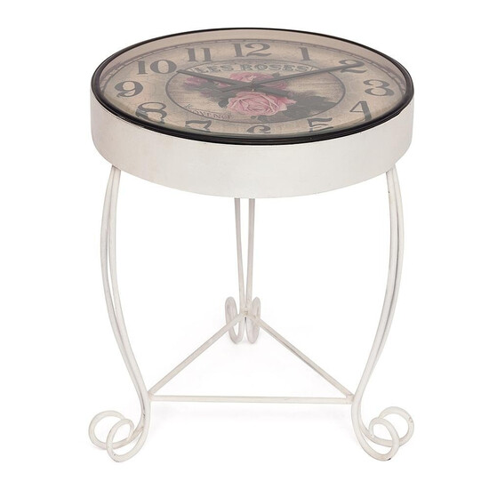 Стол-часы Secret De Maison ROSETTA ( mod. IT-001) (butter white (слоновая кость), рисунок "Роза")