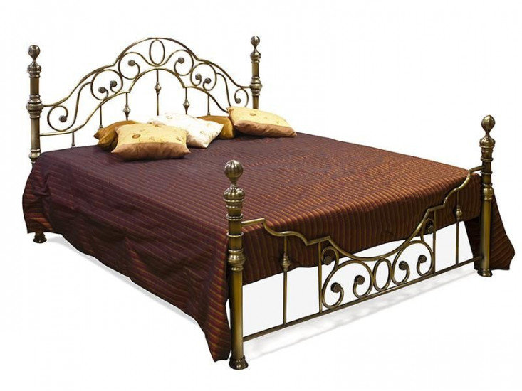 Кровать двуспальная 9603 «Виктория» (Victoria) + основание (Античная медь (160 x 200см)