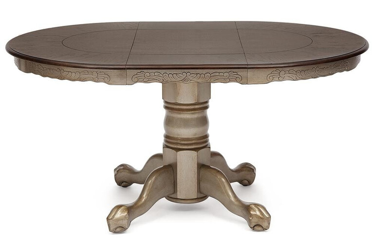 Стол обеденный раскладной 4260 CCC silver gold (Серебристо-золотой)