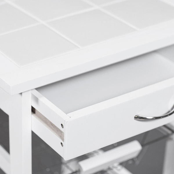 Столик передвижной кухонный разделочный (mod. JW3-2014-1) (Белый) фото № 6