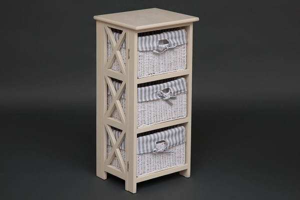 Тумба Secret De Maison «Chroix 3» (Круа 3) PE-07 с 3-мя корзинами (Белый) фото № 4
