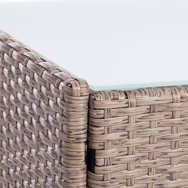 Комплект для отдыха «Лаундж сет» искусственный ротанг (210013 A Grey) (Серый) фото № 14