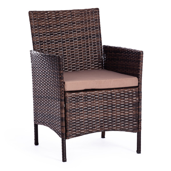 Комплект для отдыха «Лаундж сет» искусственный ротанг (210013 A) (Коричневый) фото № 4