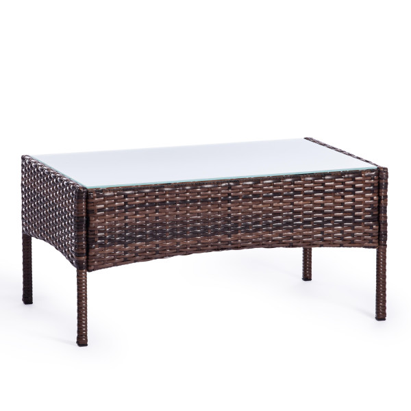 Комплект для отдыха «Лаундж сет» искусственный ротанг (210013 A) (Коричневый) фото № 12