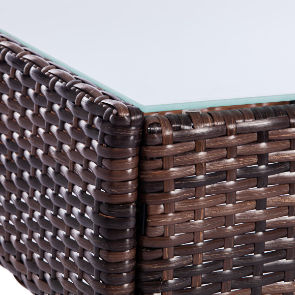 Комплект для отдыха «Лаундж сет» искусственный ротанг (210013 A) (Коричневый) фото № 14