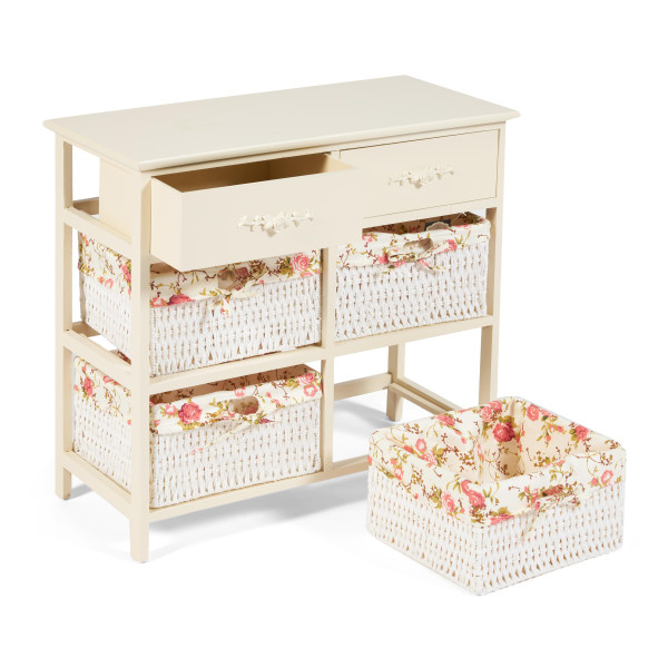 Комод с 2 ящиками Secret De Maison BANC ( mod. 4312) (butter white (слоновая кость), ткань -розочки) фото № 2