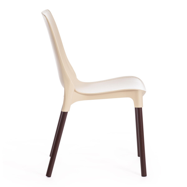 Стул GENIUS (mod 75) (бежевый/коричневые ножки) фото № 2