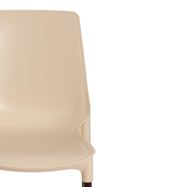 Стул GENIUS (mod 75) (бежевый/коричневые ножки) фото № 6