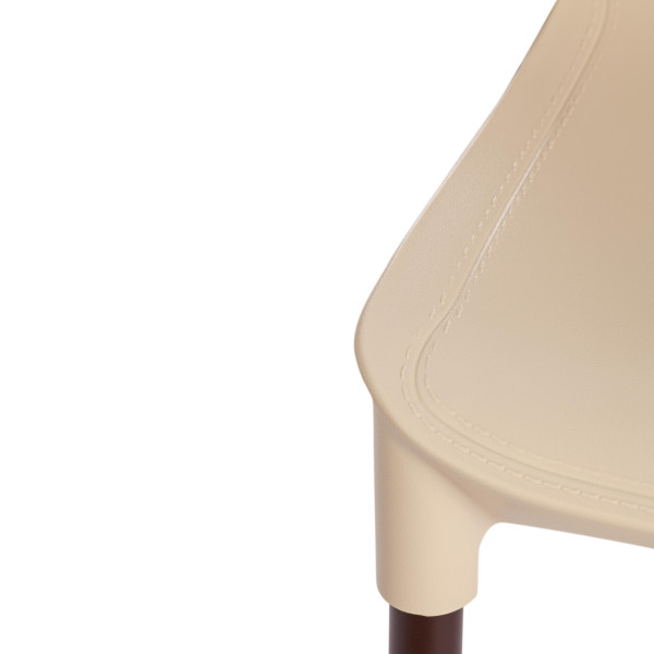Стул GENIUS (mod 75) (бежевый/коричневые ножки) фото № 8