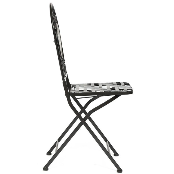 Кованый стул Secret De Maison «Vicenza Astra» (PL08-1070-1-GBRN) (Чёрный) фото № 3