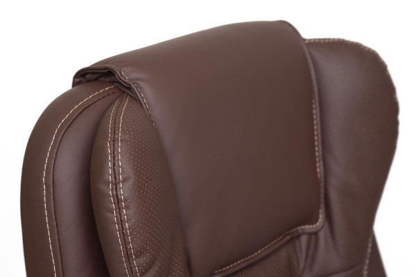 Кресло «Барон» (BARON) (Искусственная коричневая кожа + искусственная коричневая перфорированная кожа) фото № 6