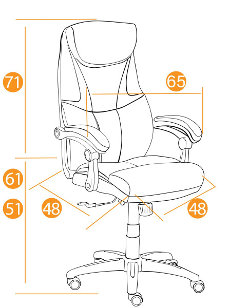 Кресло «Cambridge» (Искусственная чёрная кожа) фото № 16
