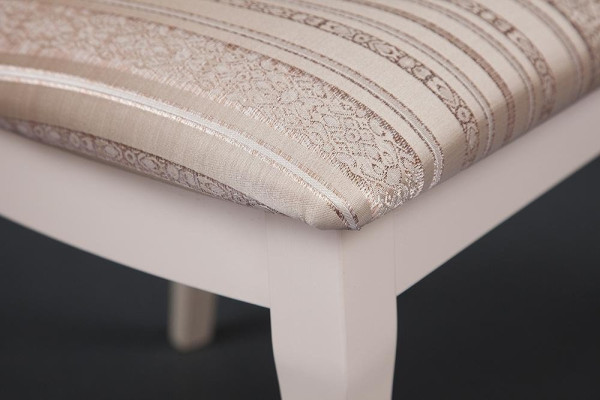 Стул с мягким сиденьем «Сиена» (Siena SA-SC) (ivory white (слоновая кость 2-5), ткань бежевая, рисунок золотистый (180-9)) фото № 6