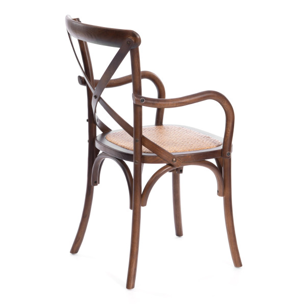 Стул Secret De Maison «Cross Armchair» с подлокотниками (mod. CB2008 тёмный орех) (Тёмный орех) фото № 3
