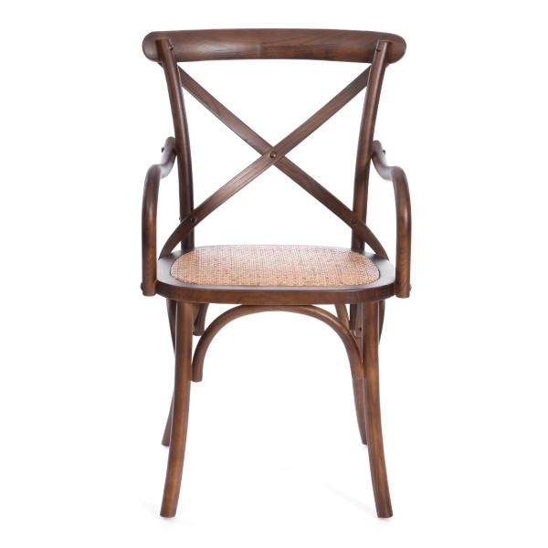 Стул Secret De Maison «Cross Armchair» с подлокотниками (mod. CB2008 тёмный орех) (Тёмный орех) фото № 5