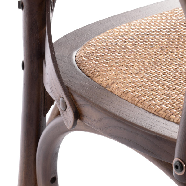 Стул Secret De Maison «Cross Armchair» с подлокотниками (mod. CB2008 тёмный орех) (Тёмный орех) фото № 8